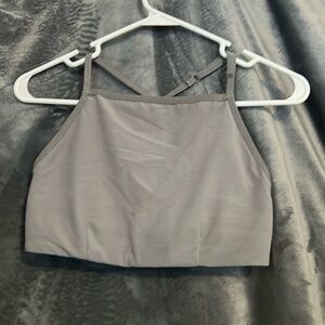 Prana High neck Sports Bra, Small Gray